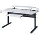 Gaming Table with USB Plugin and Headset Rack White BM250223