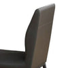 Chair with Faux Leather and Sleek Metal Legs Gray BM250230
