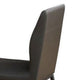 Chair with Faux Leather and Sleek Metal Legs Gray BM250230