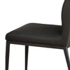 Chair with Faux Leather and Sleek Metal Legs Gray BM250230