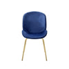 Side Chair with Fabric and Bucket Design Set of 2 Blue and Gold BM250231