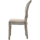 Reid Side Chair | Oval Padded Back | Turned Legs | Set of 2 | Brown BM250244