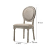 Reid Side Chair | Oval Padded Back | Turned Legs | Set of 2 | Brown BM250244
