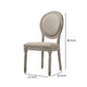Reid Side Chair | Oval Padded Back | Turned Legs | Set of 2 | Brown BM250244
