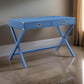 Wooden Home Office Writing Desk, Blue By Casagear Home