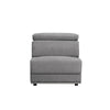 Fabric Upholstered Modular Armless Chair Dark Gray BM250269