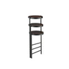 3 Tier Plant Stand with Round Wooden Shelves and Foldable Design, Black By Casagear Home