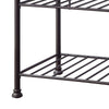 Reid Kitchen Island | Artificial Marble Top | 2 Slatted Shelves | White