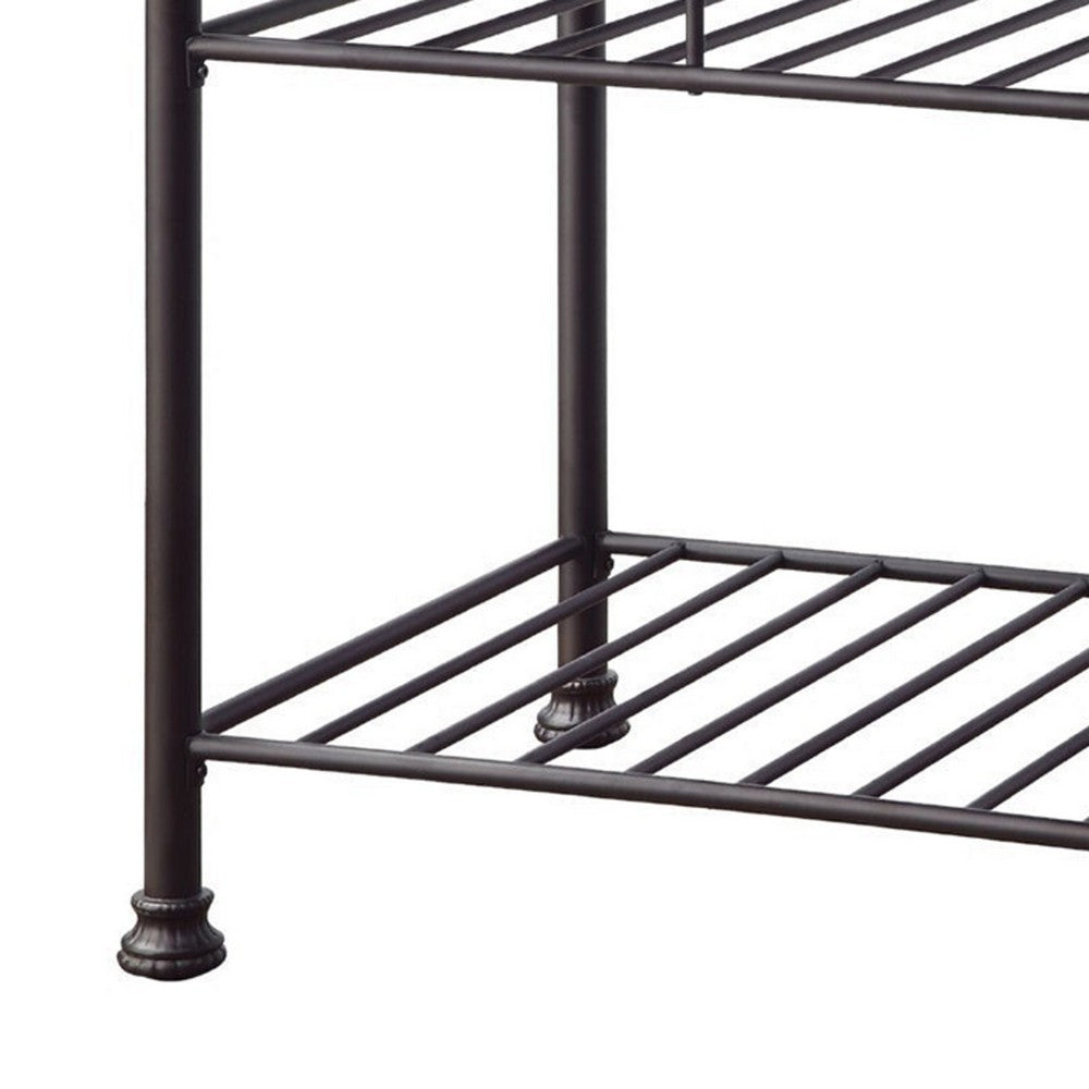 Reid Kitchen Island | Artificial Marble Top | 2 Slatted Shelves | White