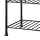 Reid Kitchen Island | Artificial Marble Top | 2 Slatted Shelves | White
