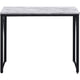 Writing Desk with V Shaped Accent and Distressed Look White BM250307