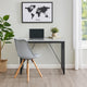 Writing Desk with V Shaped Accent and Distressed Look, White