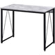 Writing Desk with V Shaped Accent and Distressed Look, White
