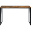 Writing Desk with V Shaped Metal Accent Rustic Brown BM250308