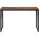 Writing Desk with V Shaped Metal Accent Rustic Brown BM250308
