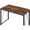 Writing Desk with V Shaped Metal Accent Rustic Brown BM250308