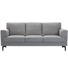 Sofa with Fabric Upholstery and Sleek Metal Legs Gray BM250321