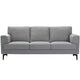 Sofa with Fabric Upholstery and Sleek Metal Legs Gray BM250321