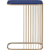 Open Framed Unique Accent Table Blue and Gold BM250333