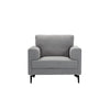 Chair with Fabric Upholstery and Sleek Metal Legs Gray BM250339