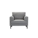Chair with Fabric Upholstery and Sleek Metal Legs Gray BM250339