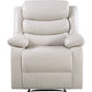 Power Recliner Chair with Split Back and Pillow Top Cream By Casagear Home BM250343