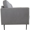 Loveseat with Fabric Upholstery and Sleek Metal Legs Gray BM250345