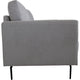 Loveseat with Fabric Upholstery and Sleek Metal Legs Gray BM250345