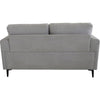 Loveseat with Fabric Upholstery and Sleek Metal Legs Gray BM250345