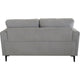 Loveseat with Fabric Upholstery and Sleek Metal Legs Gray BM250345
