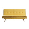 Adjustable Sofa with Tufted Seat and Angled Legs Yellow By Casagear Home BM250355