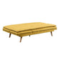 Adjustable Sofa with Tufted Seat and Angled Legs Yellow By Casagear Home BM250355