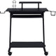 Gaming Desk with Metal Frame and Casters Black BM250361