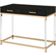 Liora Console Table | Metal Frame | Black | Gold