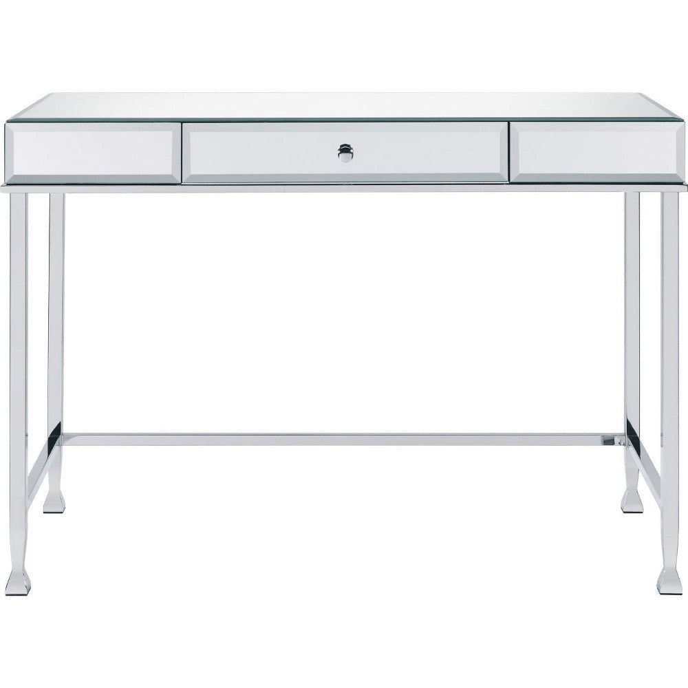 Rectangular Storage Writing Desk White BM250366