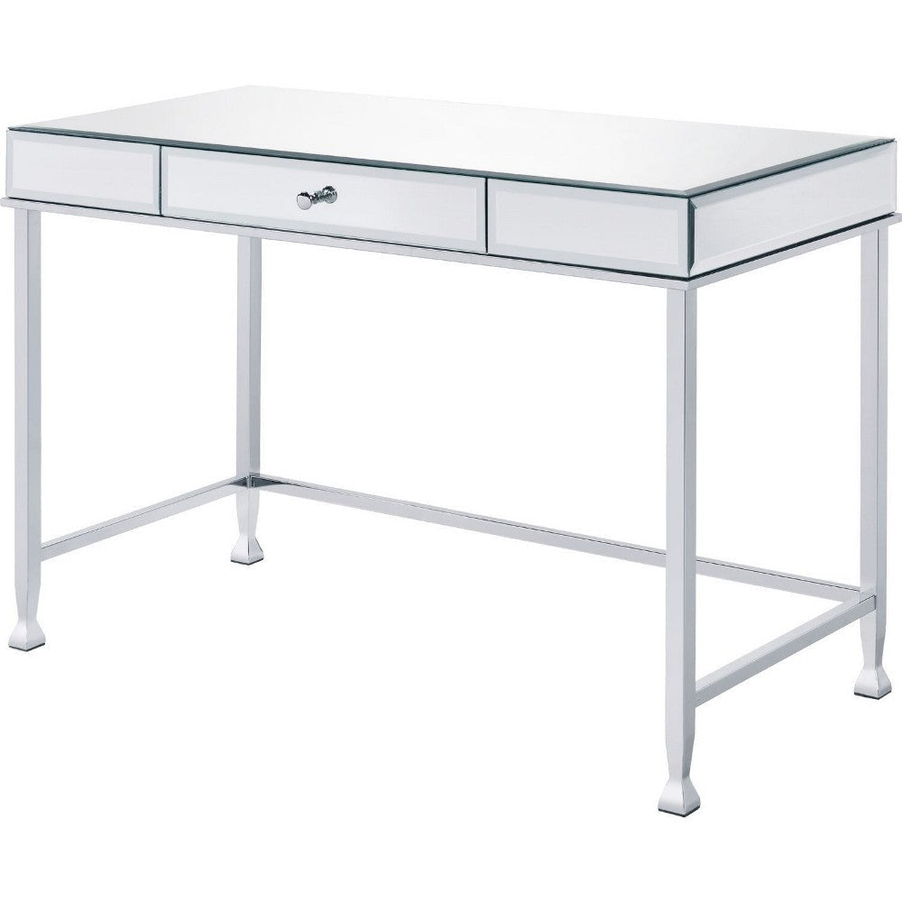 Rectangular Storage Writing Desk, White