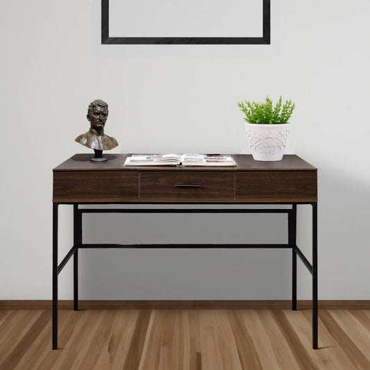 Writing Desk with Lift Top Storage and USB Plugin, Brown By Casagear Home