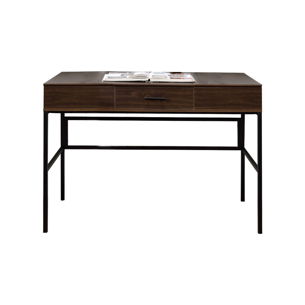 Writing Desk with Lift Top Storage and USB Plugin Brown By Casagear Home BM250369