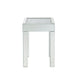 End Table with Faux Acrylic Diamond Top and Block Legs Silver BM250372