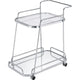 Liora Serving Cart | 2 Tier Glass | Chrome Finish