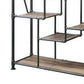 8-Tier Water Pipe Design Bookshelf Brown and Gray By Casagear Home BM250395