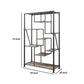 8-Tier Water Pipe Design Bookshelf Brown and Gray By Casagear Home BM250395