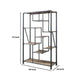 8-Tier Water Pipe Design Bookshelf Brown and Gray By Casagear Home BM250395