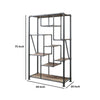 8-Tier Water Pipe Design Bookshelf Brown and Gray By Casagear Home BM250395