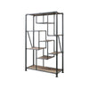 Harker Bookshelf | 8-Tier Water Pipe Design | Brown & Gray
