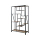 Harker Bookshelf | 8-Tier Water Pipe Design | Brown & Gray