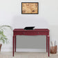 Wooden Storage Drawer Glide Writing Desk, Red By Casagear Home
