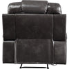 Leatherette Power Recliner with Diamond Stitching Black