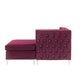 Chaise with Velvet Upholstery and Metal Legs Red BM250600