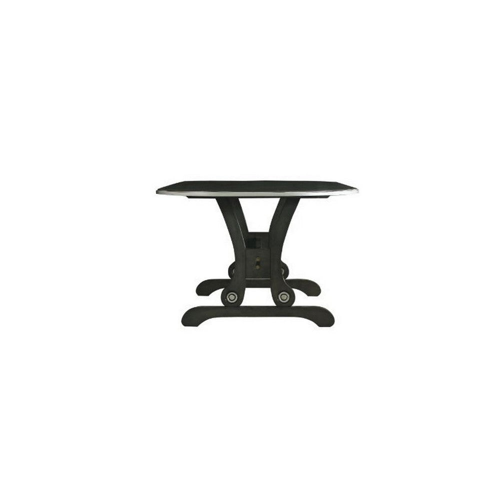 Dining Table with Rounded Rectangular Top Charcoal Gray BM250615